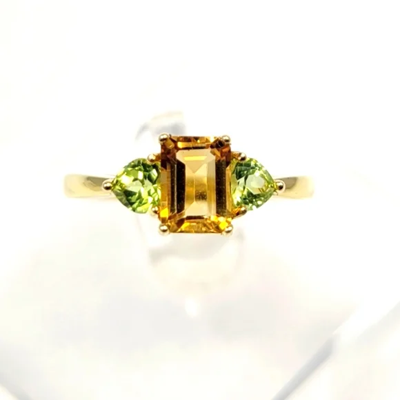 14k Filled Citrine & Peridot Ring - Picture 7 of 12